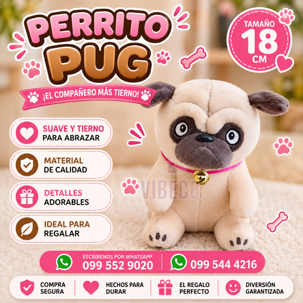 Perrito Pug 18cm