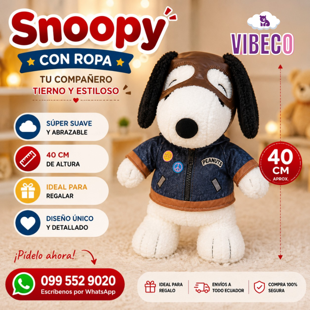Snoopy Aviador 40cm
