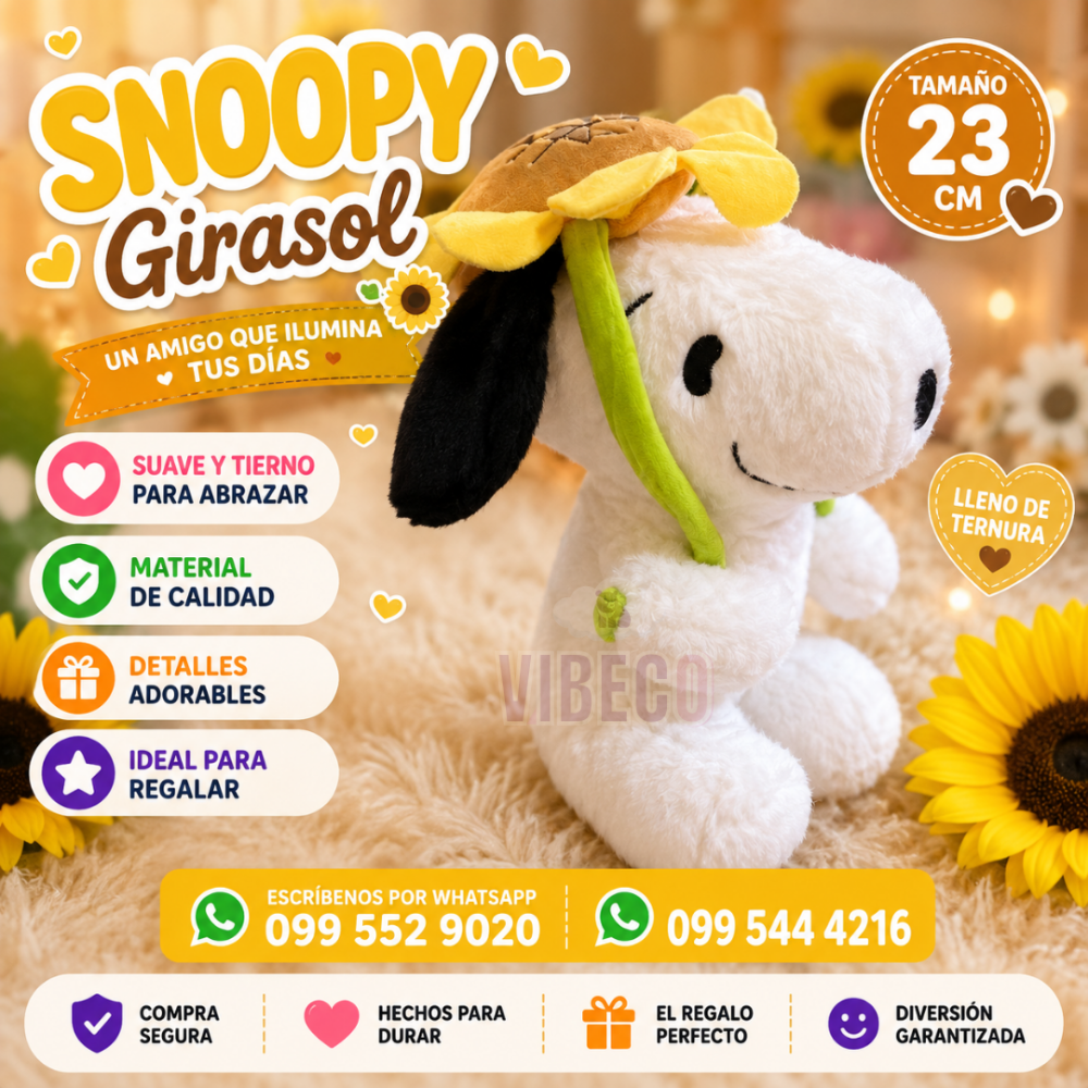 Snoopy Girasol 23cm