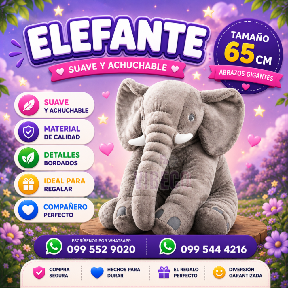 Elefante de Apego 65cm
