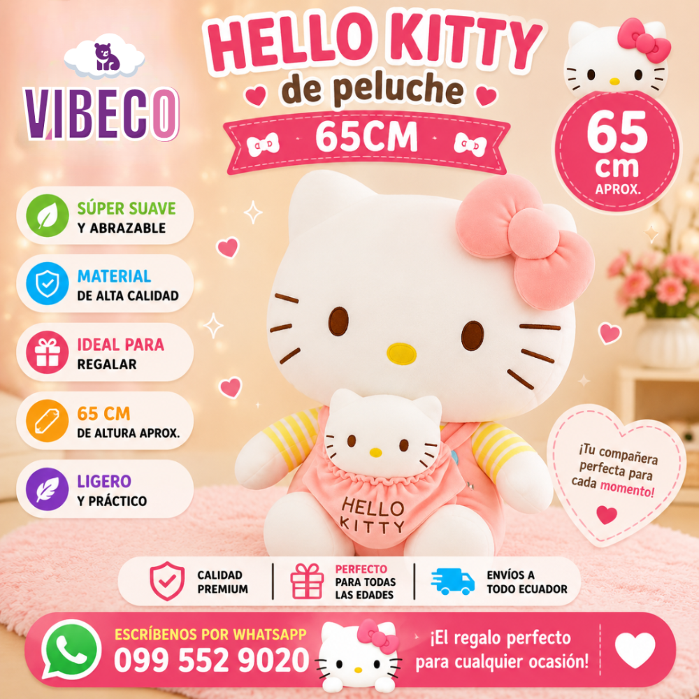 Hello Kitty con Bebé 65cm
