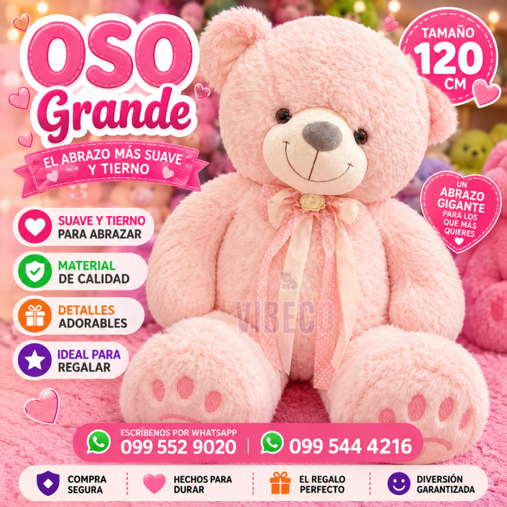 Oso Gigante120cm Rosa