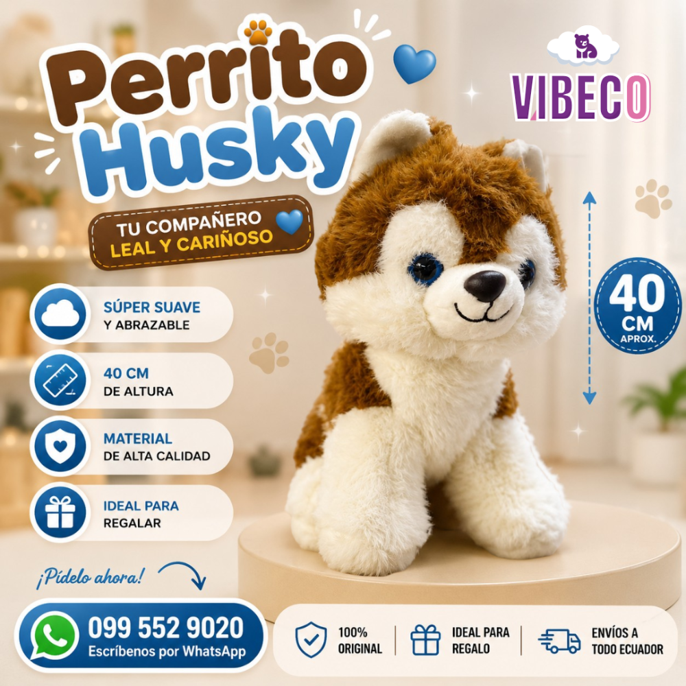 Perrito Husky 40cm