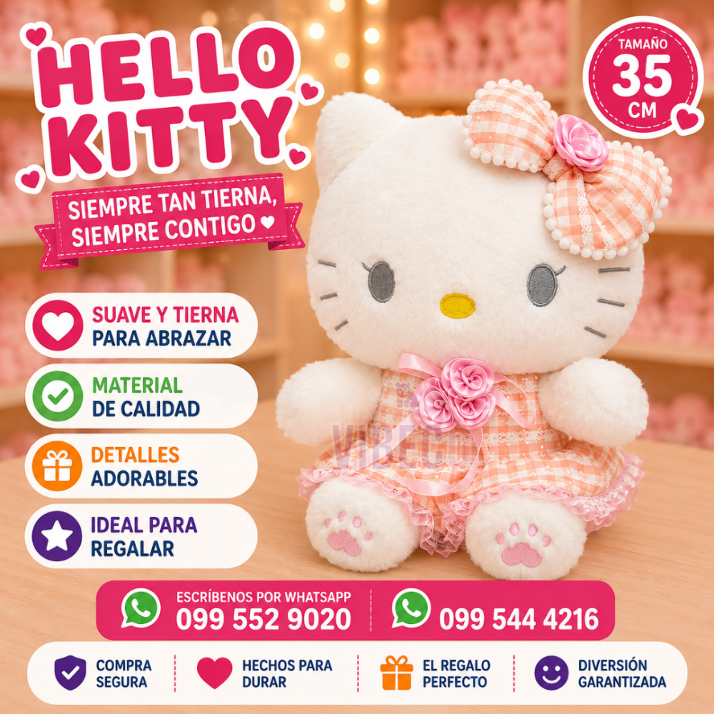 Hello Kitty Huellitas 35cm