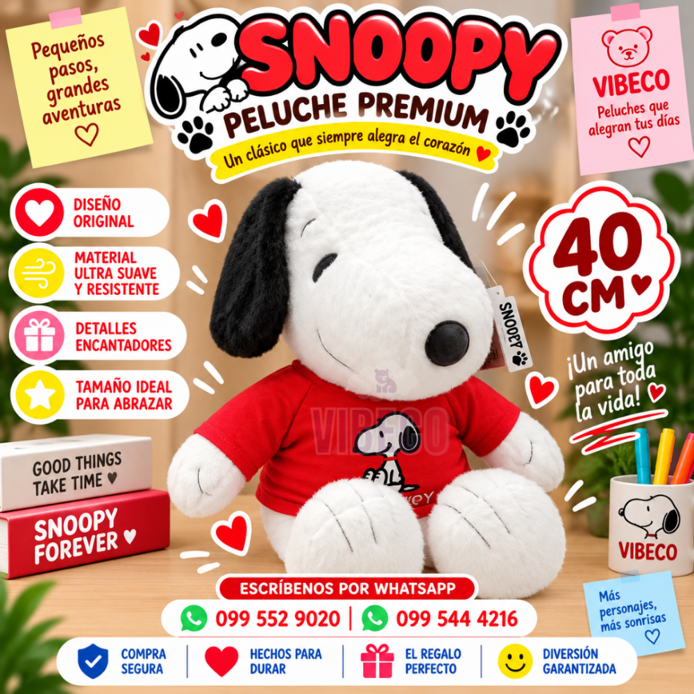 Snoopy Rojo 40cm