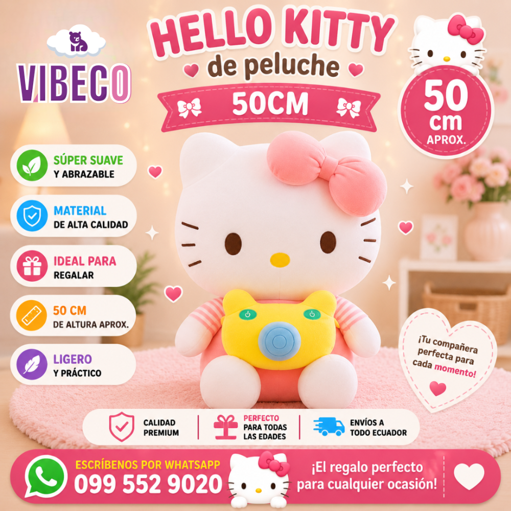 Hello Kitty Cámara 50cm