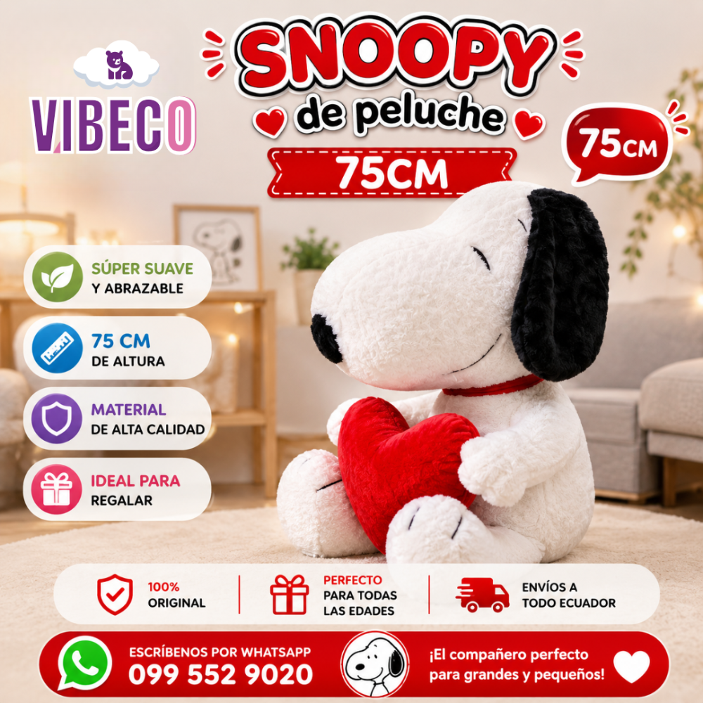 Snoopy Corazón 75cm