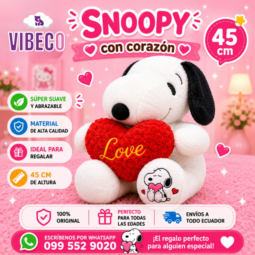 Snoopy Corazón 45cm