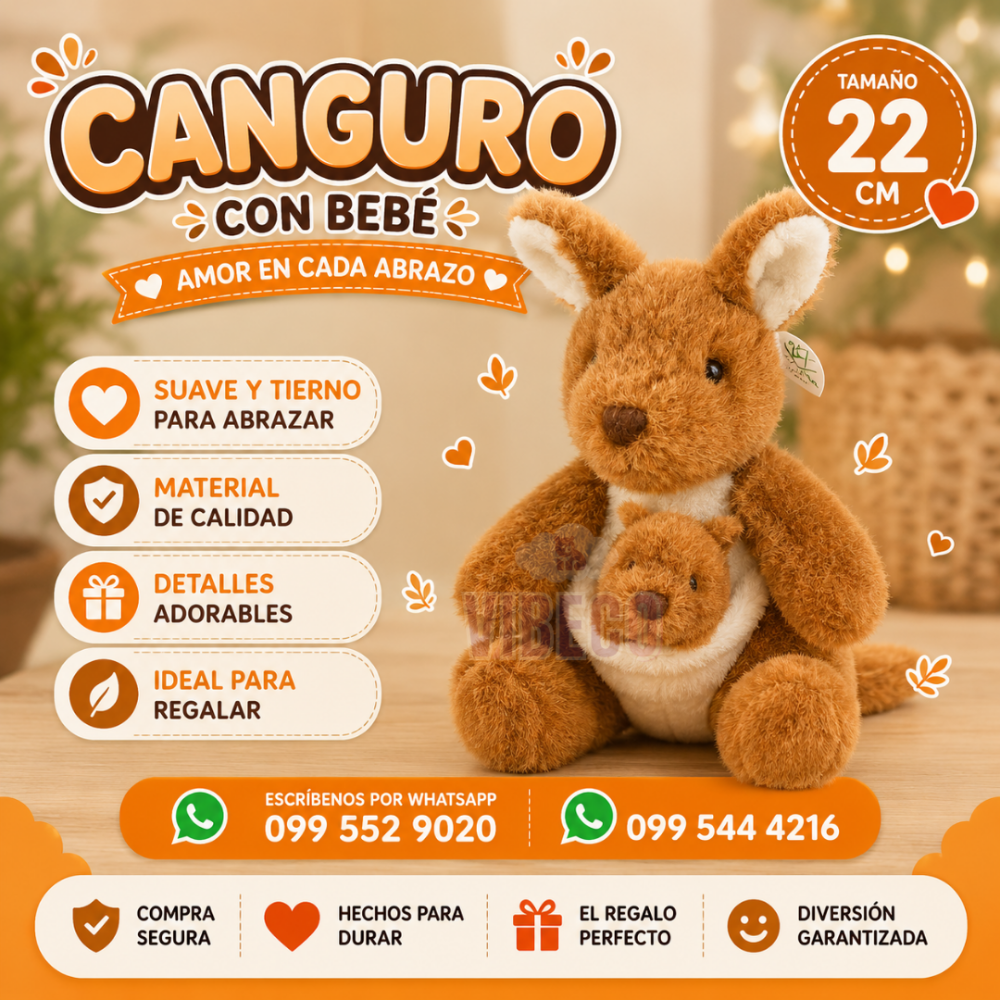 Canguro con Bebé 22cm