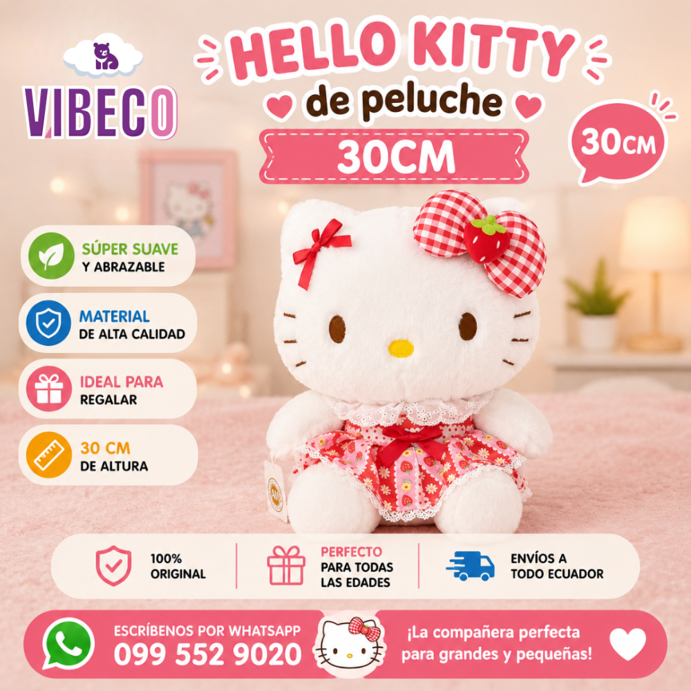 Hello Kitty Cuadro F Roja 30cm