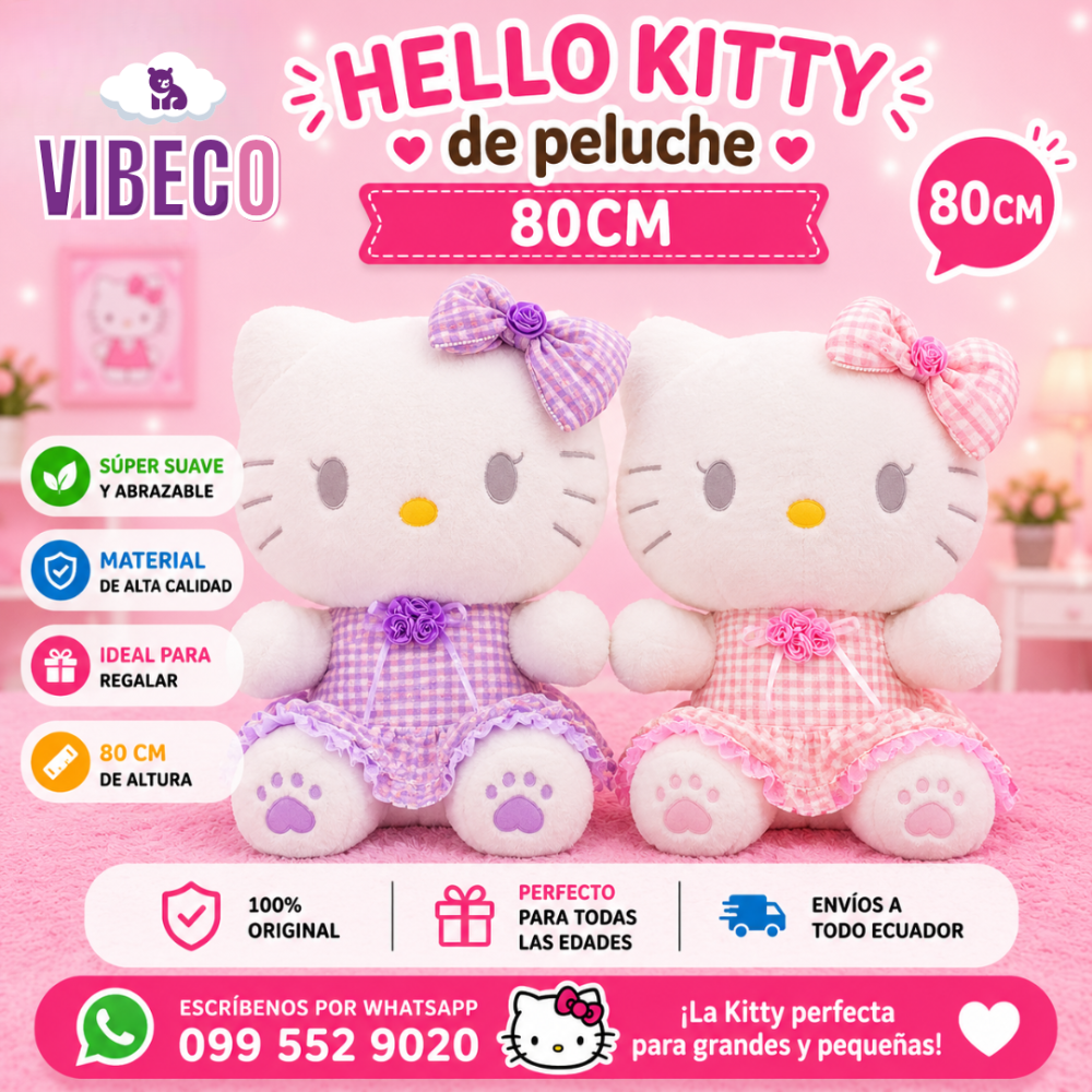 Hello Kitty Huellita 80cm