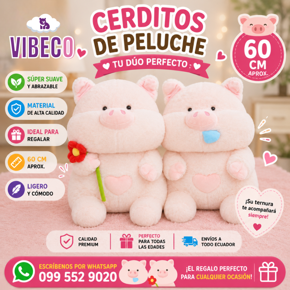 Cerdito kawaii 60cm