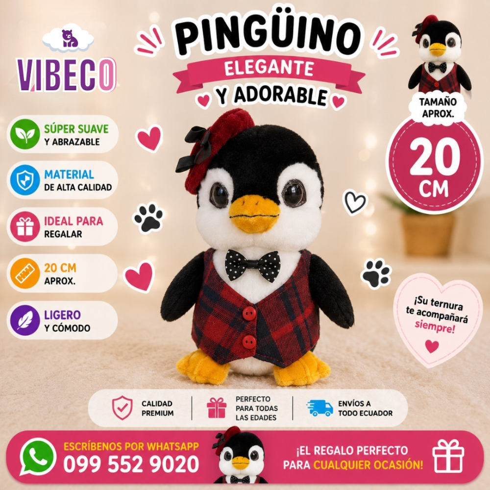 Pinguino Elegante 20cm