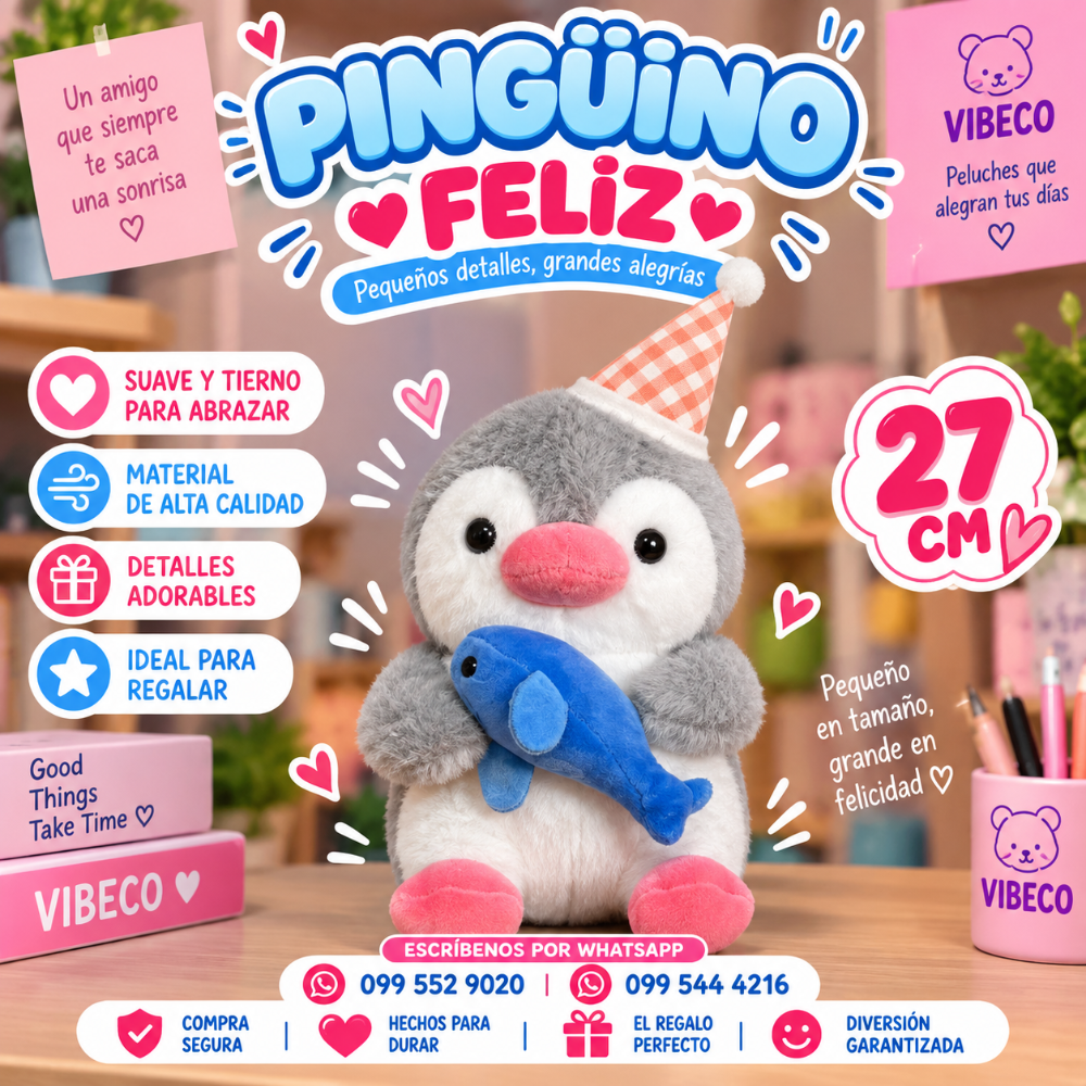 Pinguino Feliz 27cm