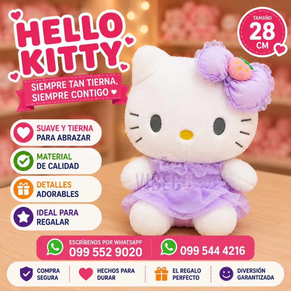 Hello Kitty Vestido Lila Tul 28cm