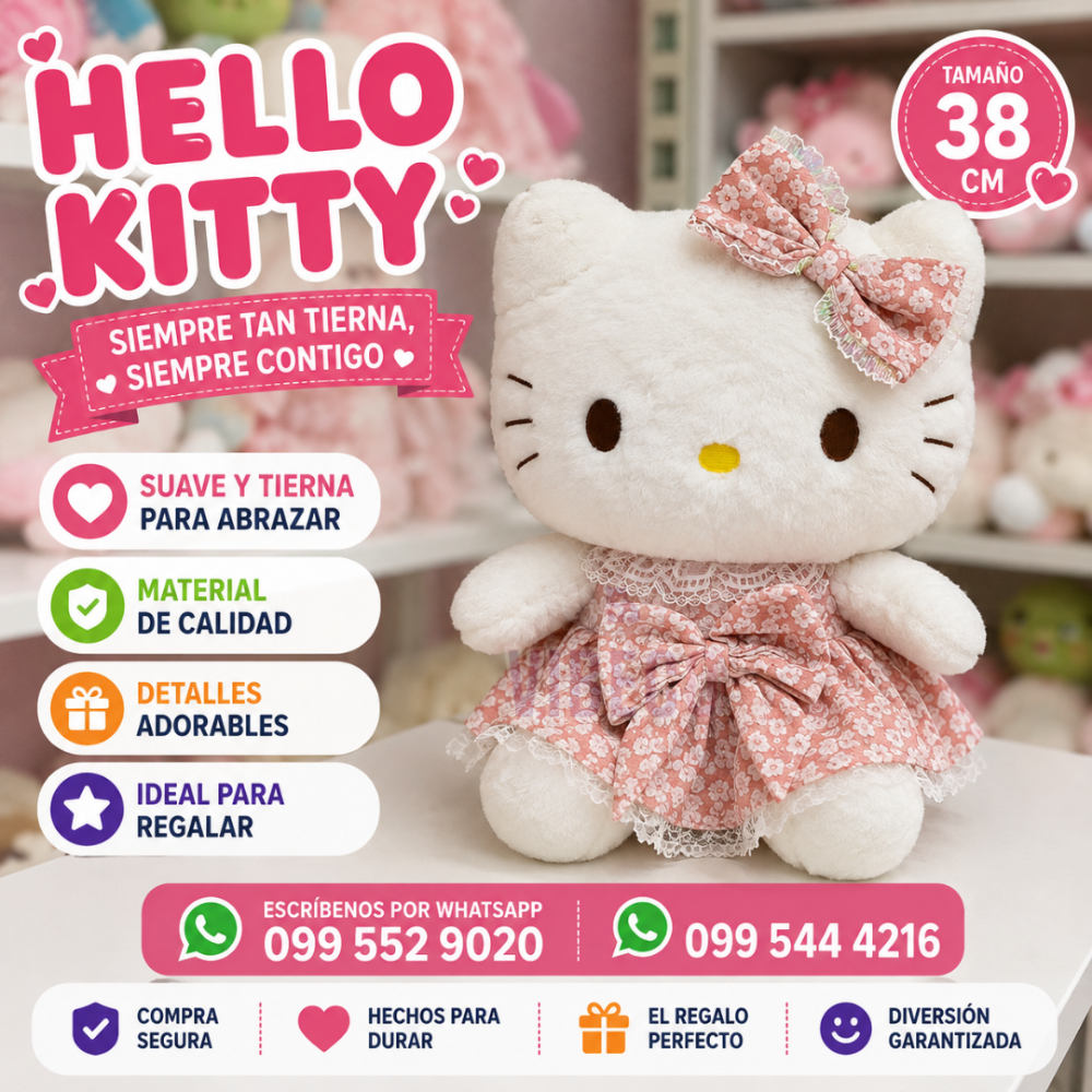 Hello Kitty 38cm vestido