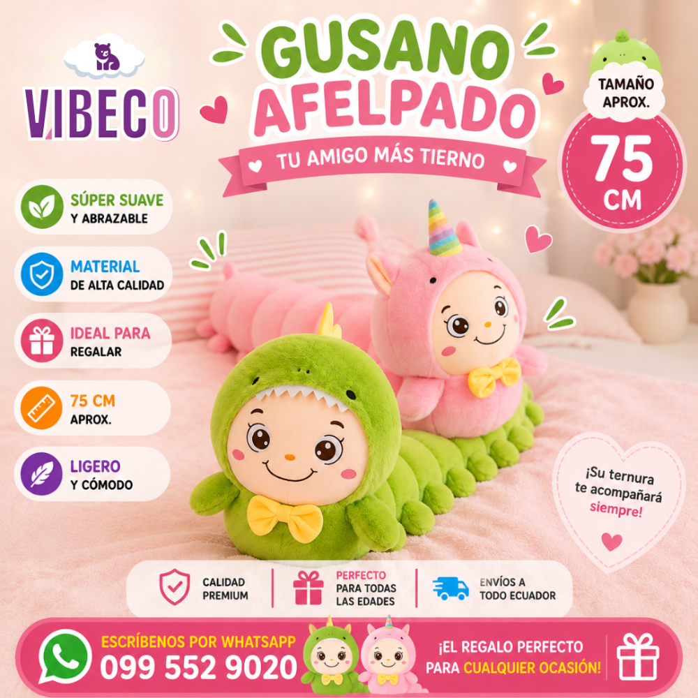 Gusano afelpado 75cm