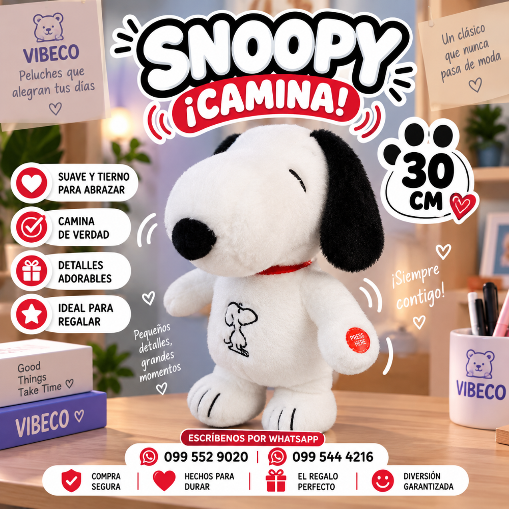Snoopy Camina 30cm
