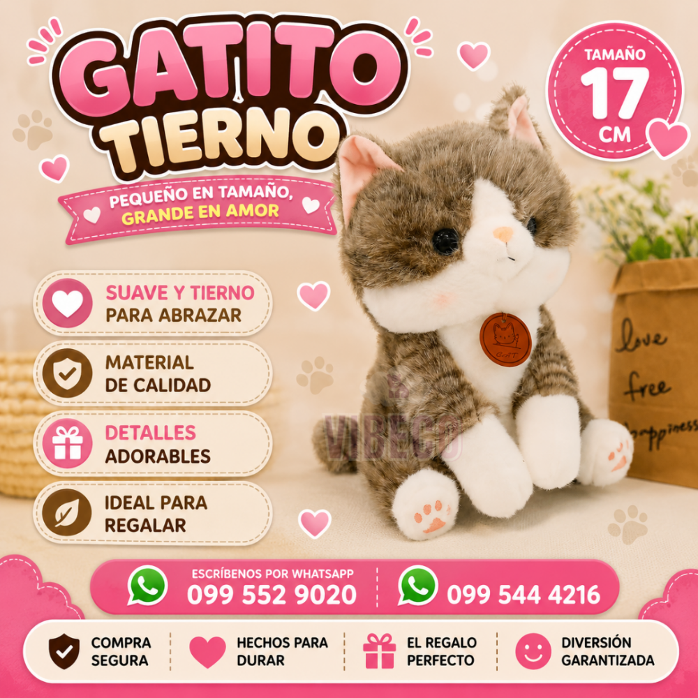 Gatito Tierno 17cm