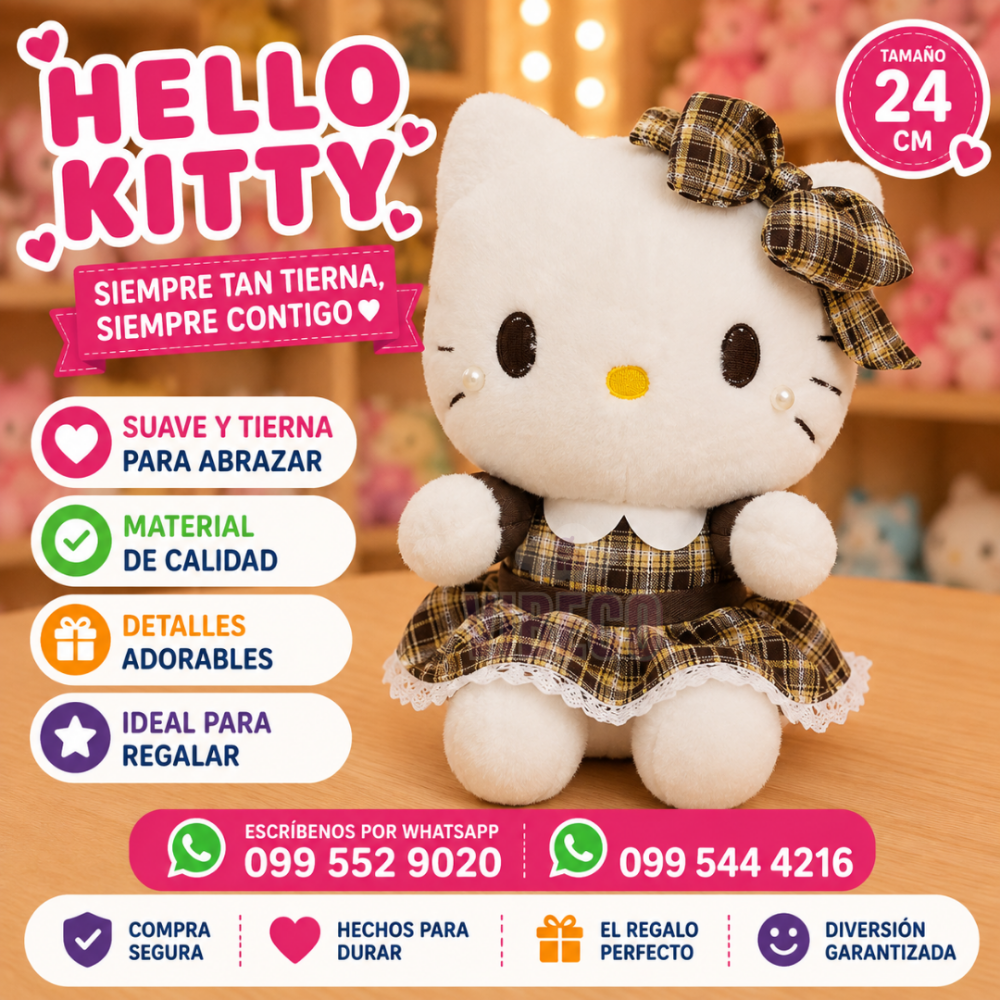 Hello Kitty 24cm perlas