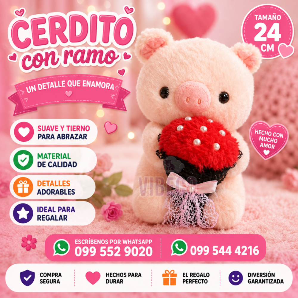 Cerdito ramo 24cm