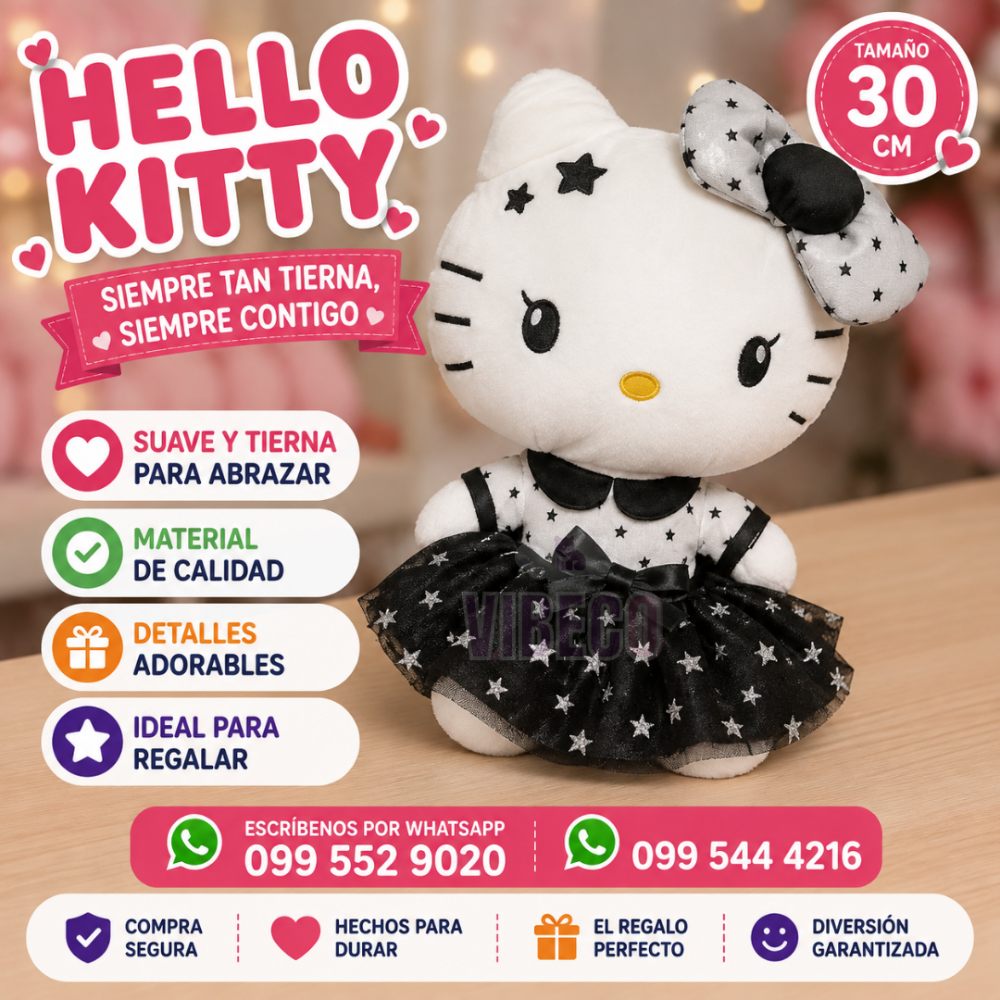 Hello Kitty 30cm estrellas