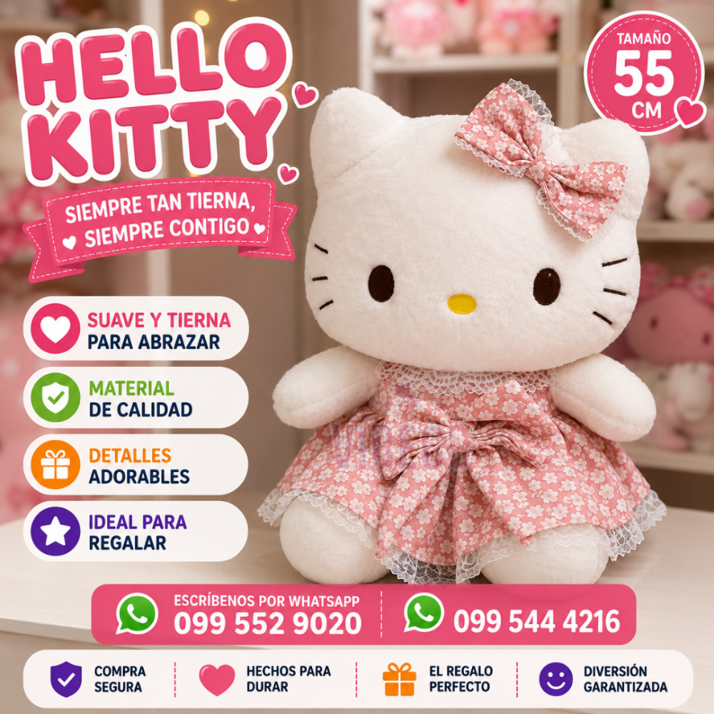 Hello Kitty 55cm vestido