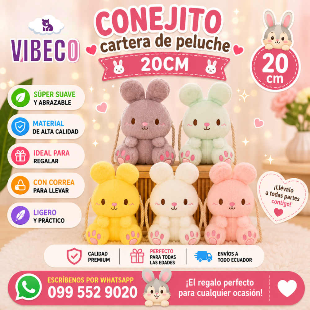 Conejo Cartera 20cm