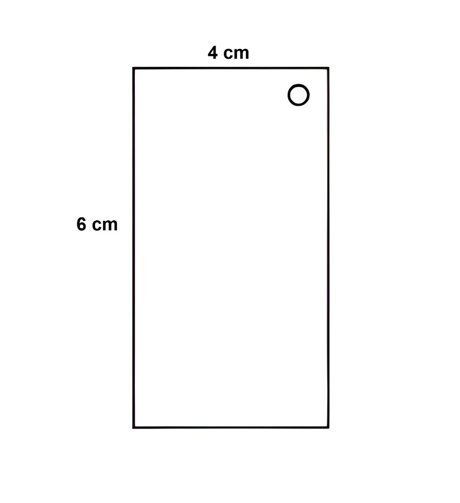 Acrílico rectangular 6 x 4 cm