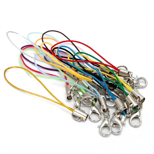 Cuerdas para llaveros coloridas con cierre 6.5 cm x 10 Unidades