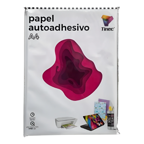 papel autoadhesivo blanco PET A4