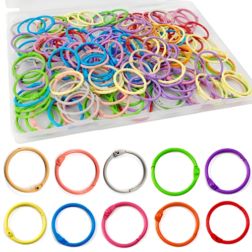 Pack de 6 anillos metálicos para llaveros 2.5 cm