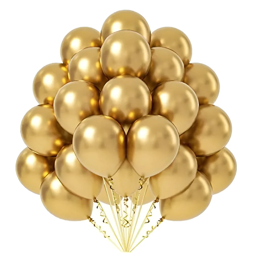 Globo dorado cromado