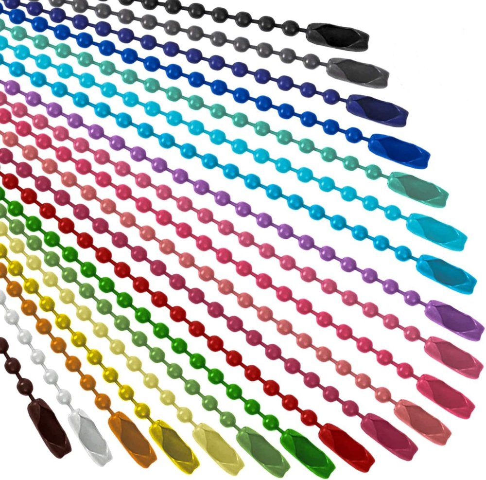 Cadenas para llavero metalicos de colores x 10 unidades