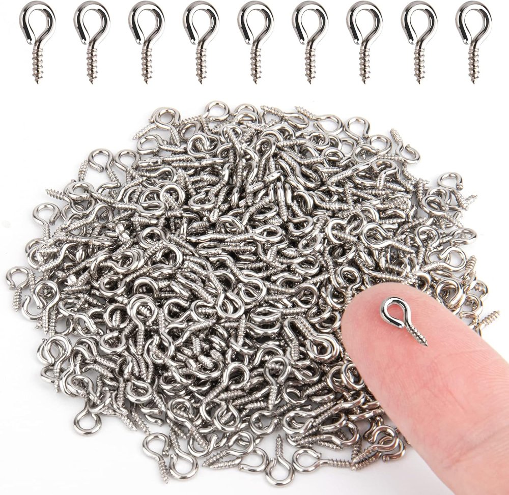 Tornillos plateados para llaveros x Paquetes de 20 Unid