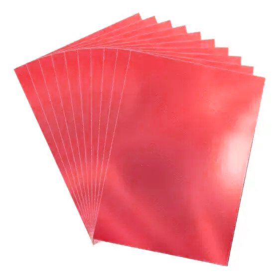 Cartulina metalizada roja 70 x 50 cm