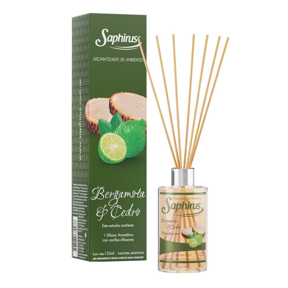 Difusor con Varillas Bergamota y Cedro