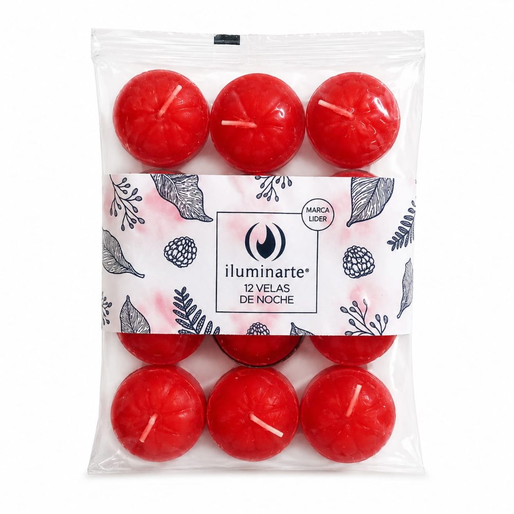 Velas de Noche x 12 Rojas