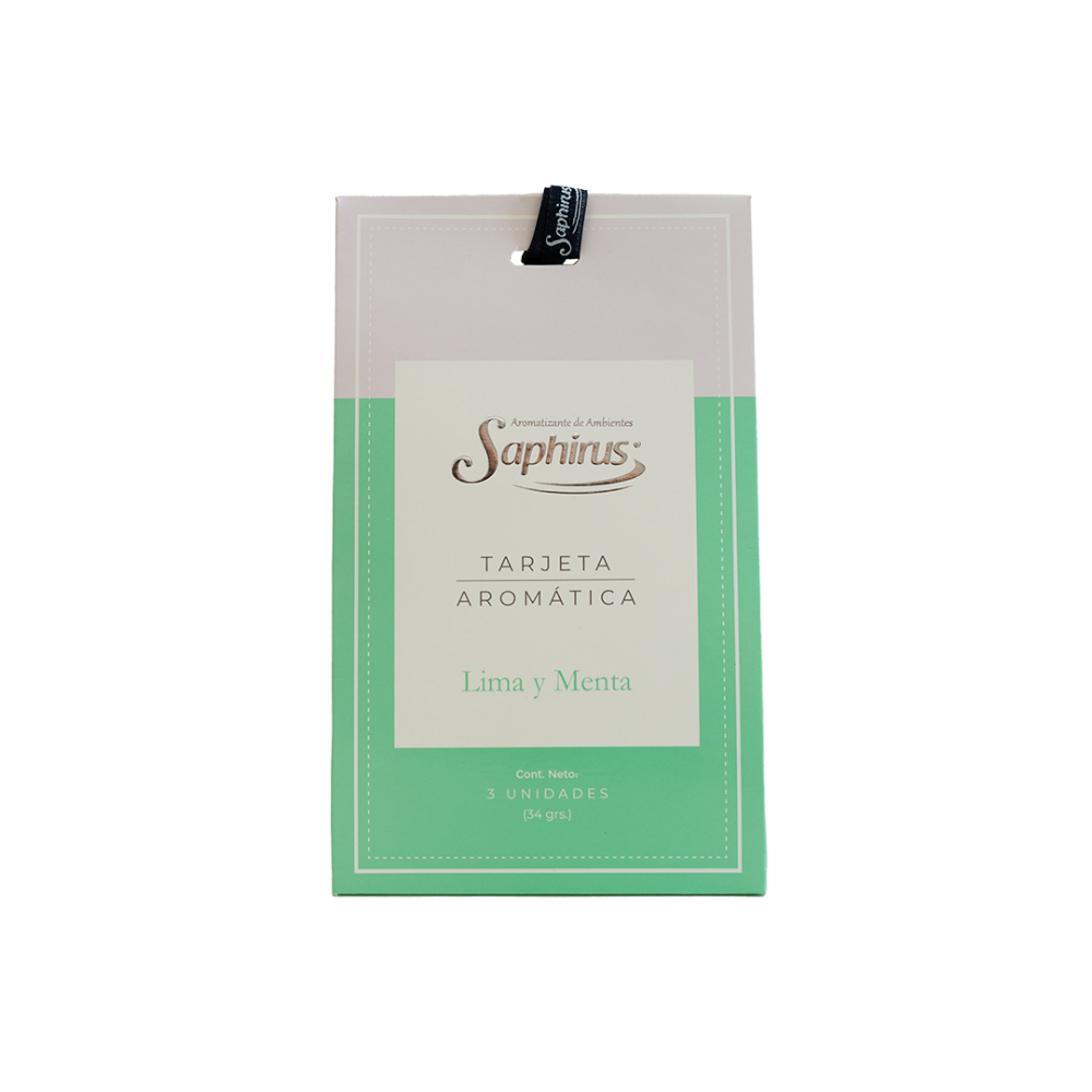Tarjeta Aromatica Lima y Menta