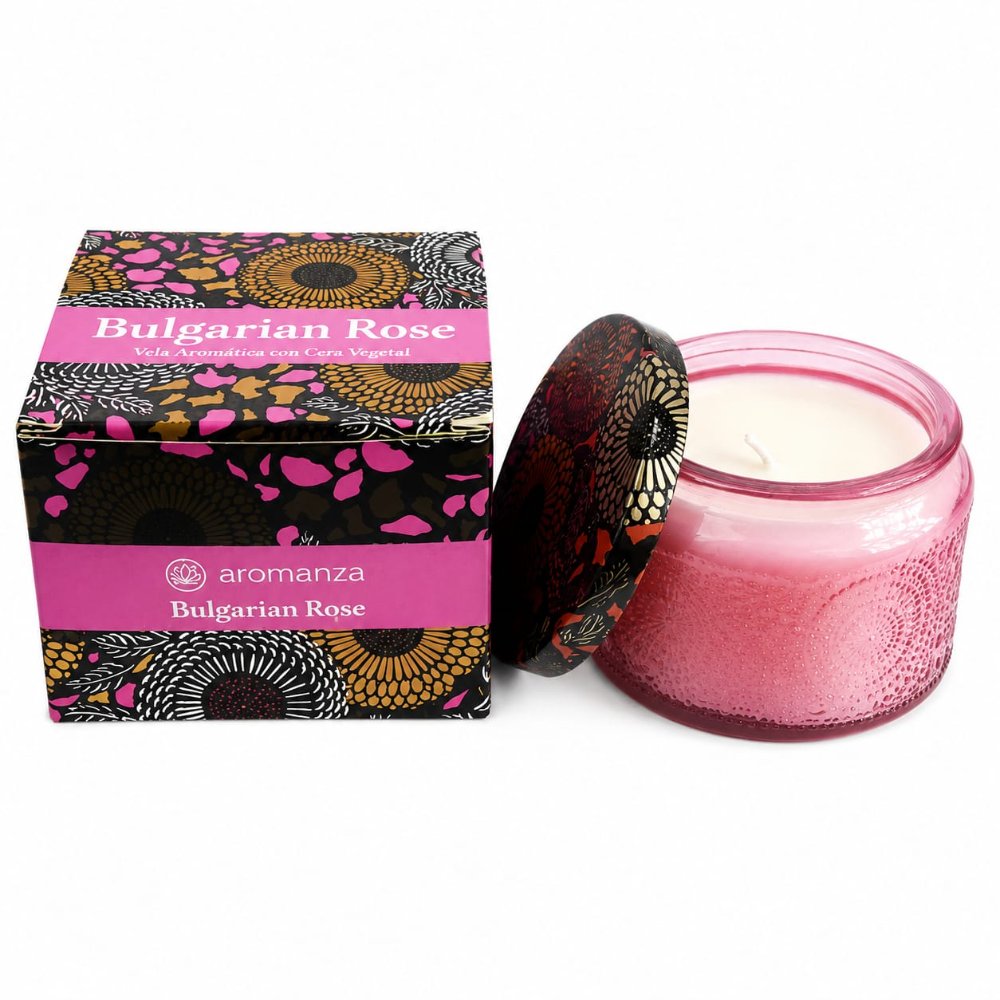 Vela Aromanza Luxe 5x 7 cm Rosa bulgara