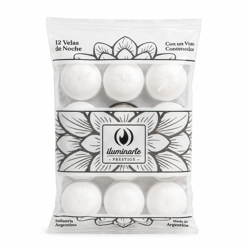 Velas de noche x 12 blancas