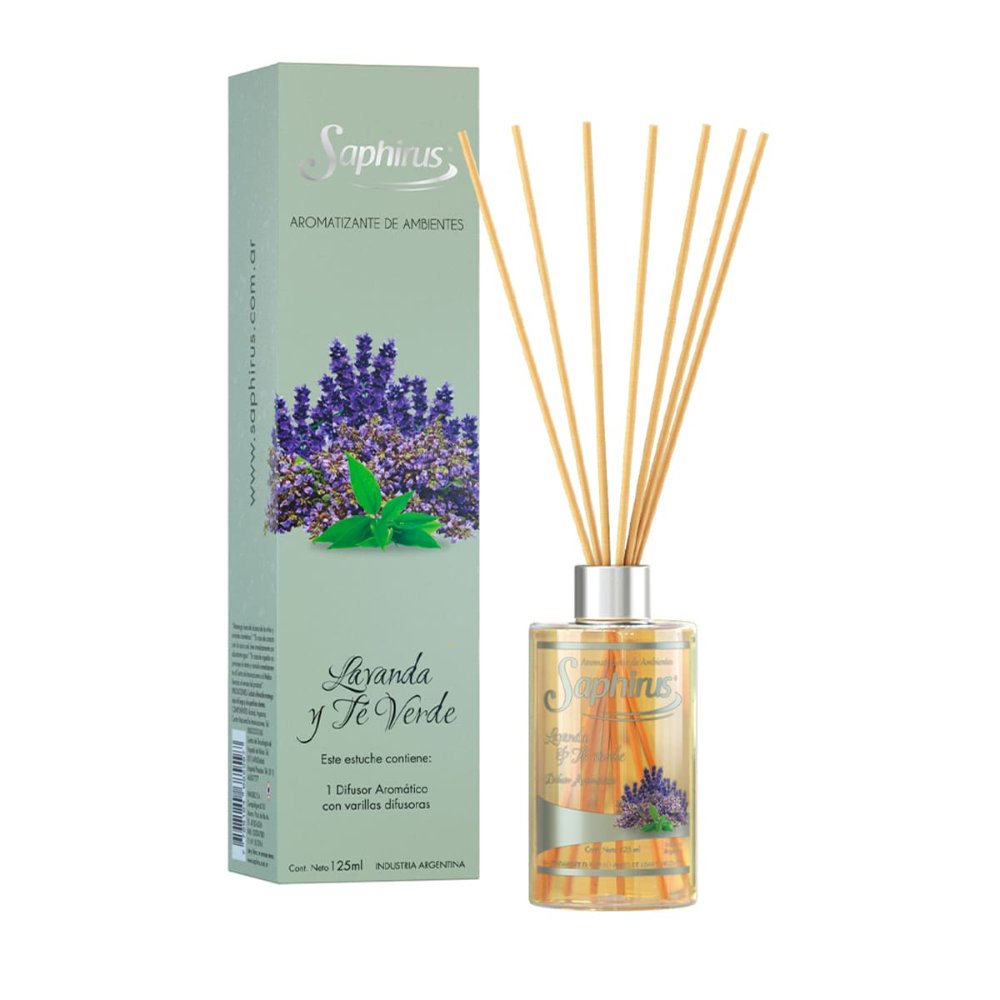 Difusor con Varillas Lavanda y Te Verde