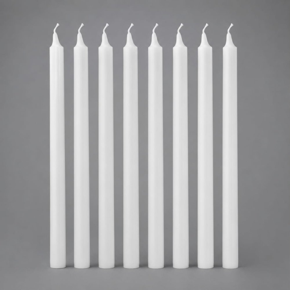 Velas largas lisas x un. Blancas