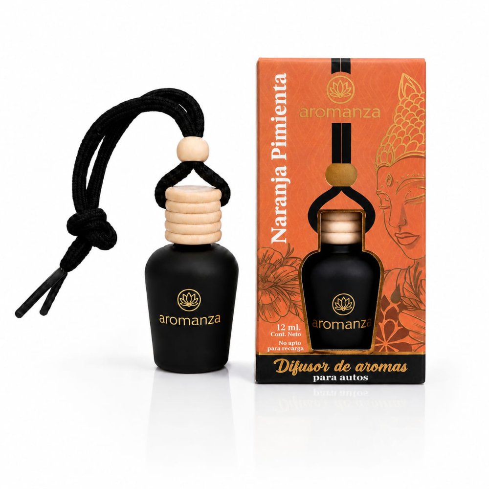 Difusor para auto Naranja Pimienta Aromanza 12 ml