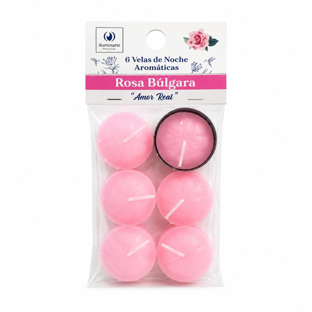 Velas aromaticas x 6 Rosas