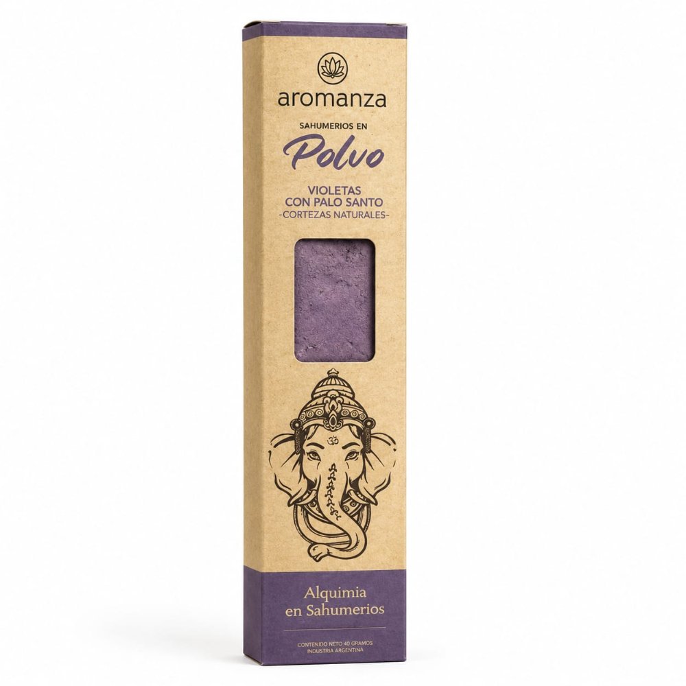 Sahumerio en Polvo Violetas - Palo Santo