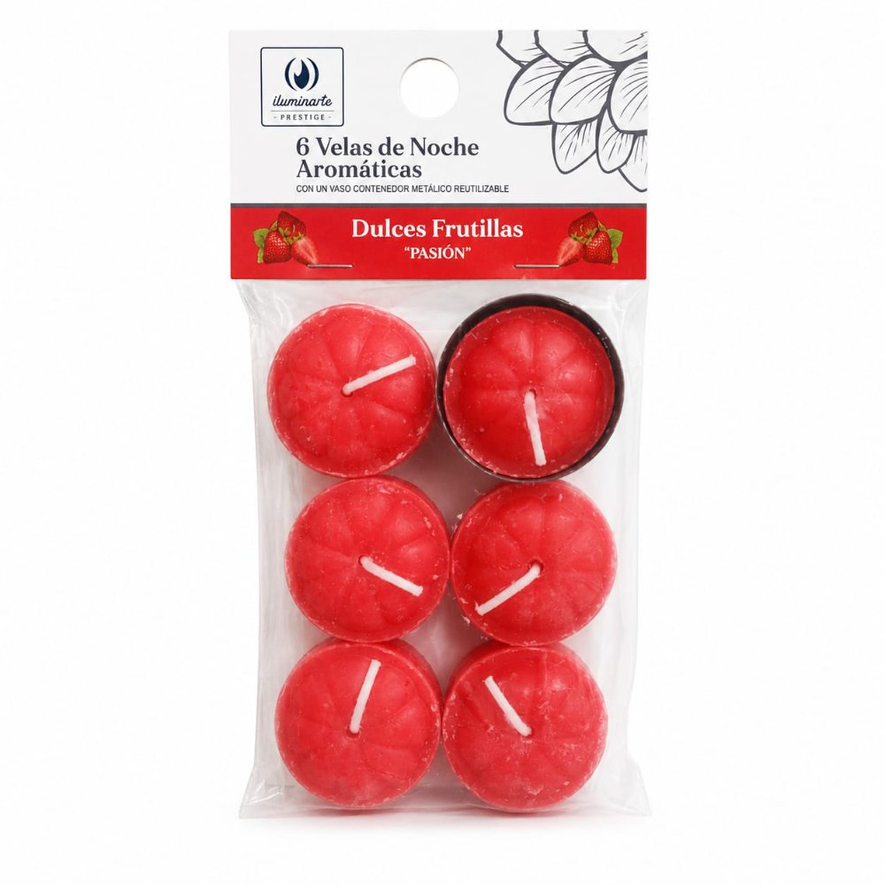 Velas Aromáticas x 6 Frutillas