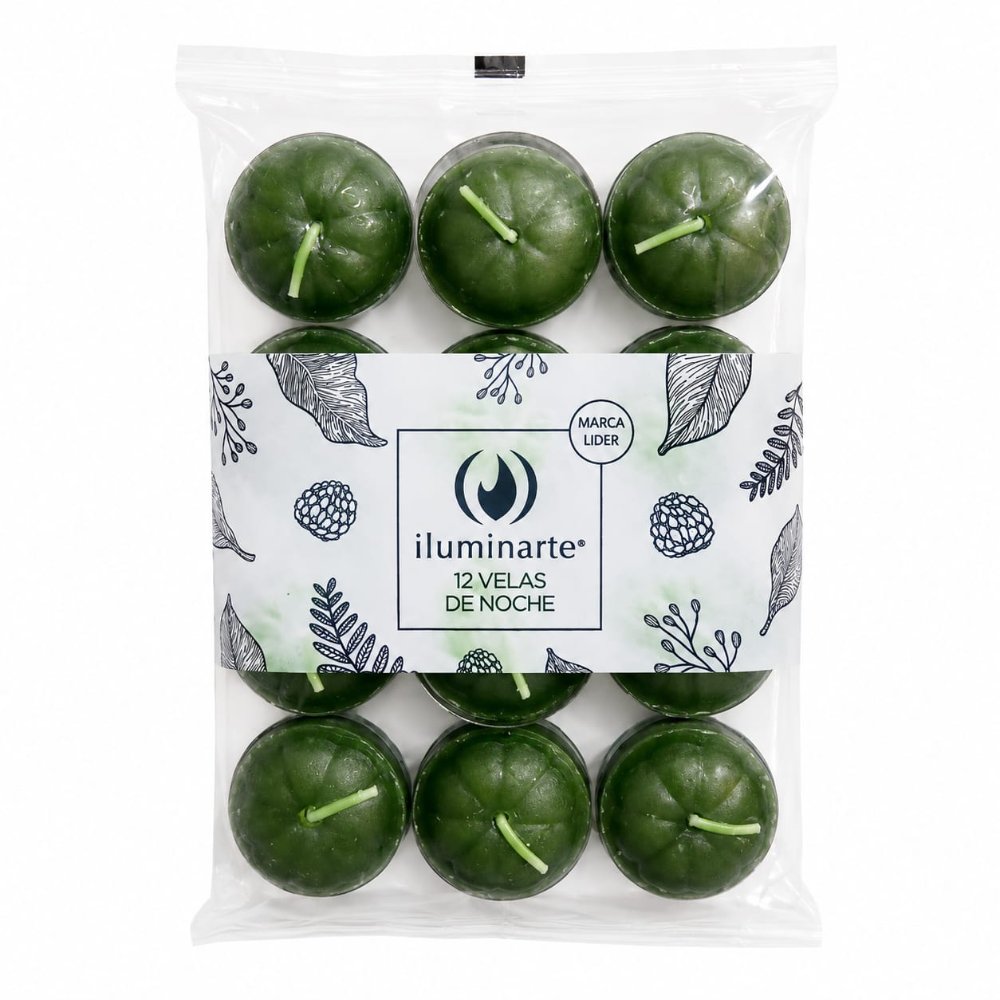 Velas de noche x 12 Verde