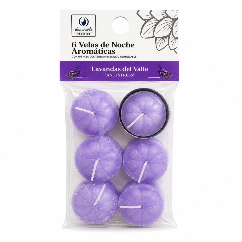 Velas Aromáticas x 6 Lavanda