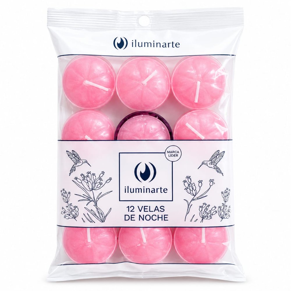Velas de noche x 12 Rosas